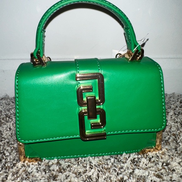 Aldo Vibrant Green Mini Bag with Gold Details - Picture 1 of 3